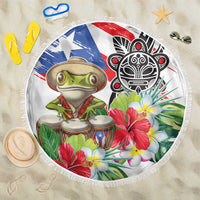Coqui Frog Puerto Rico Beach Blanket No No Suelte La Bandera