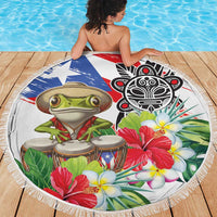 Coqui Frog Puerto Rico Beach Blanket No No Suelte La Bandera