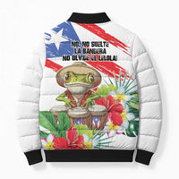 Coqui Frog Puerto Rico Bomber Puffer Jacket No No Suelte La Bandera