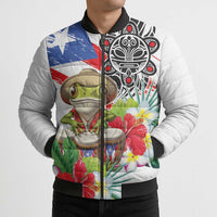 Coqui Frog Puerto Rico Bomber Puffer Jacket No No Suelte La Bandera