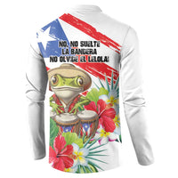 Coqui Frog Puerto Rico Button Sweatshirt No No Suelte La Bandera