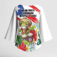 Coqui Frog Puerto Rico Kimono Sleeve Blouse No No Suelte La Bandera