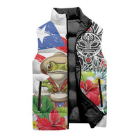 Coqui Frog Puerto Rico Sleeveless Puffer Jacket No No Suelte La Bandera