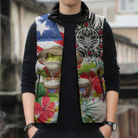 Coqui Frog Puerto Rico Sleeveless Puffer Jacket No No Suelte La Bandera