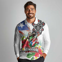 Puerto Rican Yo Soy Boricua Long Sleeve Polo Shirt