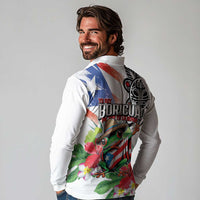Puerto Rican Yo Soy Boricua Long Sleeve Polo Shirt
