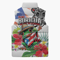 Puerto Rican Yo Soy Boricua Sleeveless Puffer Jacket