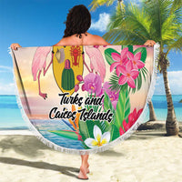 Turks And Caicos Islands Beach Blanket Flamingos Tropical Beauty Beach