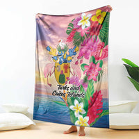 Turks And Caicos Islands Blanket Flamingos Tropical Beauty Beach