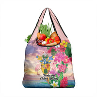 Turks And Caicos Islands Grocery Bag Flamingos Tropical Beauty Beach