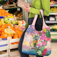 Turks And Caicos Islands Grocery Bag Flamingos Tropical Beauty Beach
