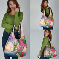 Turks And Caicos Islands Grocery Bag Flamingos Tropical Beauty Beach