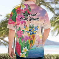 Turks And Caicos Islands Hawaiian Shirt Flamingos Tropical Beauty Beach