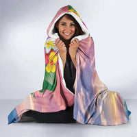 Turks And Caicos Islands Hooded Blanket Flamingos Tropical Beauty Beach