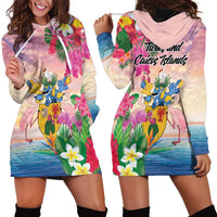 Turks And Caicos Islands Hoodie Dress Flamingos Tropical Beauty Beach