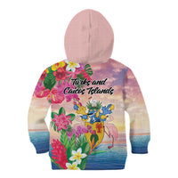 Turks And Caicos Islands Kid Hoodie Flamingos Tropical Beauty Beach