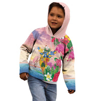 Turks And Caicos Islands Kid Hoodie Flamingos Tropical Beauty Beach