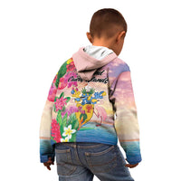 Turks And Caicos Islands Kid Hoodie Flamingos Tropical Beauty Beach