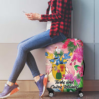 Turks And Caicos Islands Luggage Cover Flamingos Tropical Beauty Beach