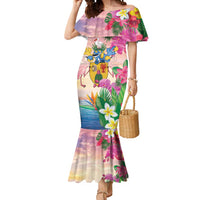 Turks And Caicos Islands Mermaid Dress Flamingos Tropical Beauty Beach