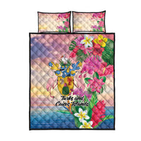 Turks And Caicos Islands Quilt Bed Set Flamingos Tropical Beauty Beach