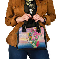 Turks And Caicos Islands Shoulder Handbag Flamingos Tropical Beauty Beach