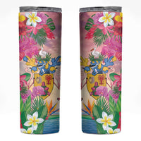 Turks And Caicos Islands Skinny Tumbler Flamingos Tropical Beauty Beach
