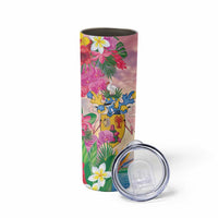 Turks And Caicos Islands Skinny Tumbler Flamingos Tropical Beauty Beach