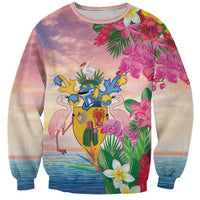 Turks And Caicos Islands Sweatshirt Flamingos Tropical Beauty Beach
