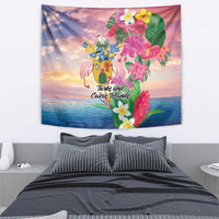 Turks And Caicos Islands Tapestry Flamingos Tropical Beauty Beach