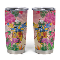 Turks And Caicos Islands Tumbler Cup Flamingos Tropical Beauty Beach