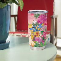 Turks And Caicos Islands Tumbler Cup Flamingos Tropical Beauty Beach