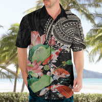 Personalized Japanese Koi Fish Hawaiian Shirt with Polynesian Pattern - Wonder Print Shop