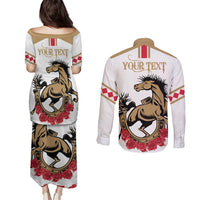 Personalized Kentucky Horse Race 151st Anniversary Couples Matching Puletasi and Long Sleeve Button Shirt Race For The Roses Since 1875 LT9