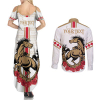 Personalized Kentucky Horse Race 151st Anniversary Couples Matching Summer Maxi Dress and Long Sleeve Button Shirt Race For The Roses Since 1875 LT9