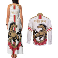 Personalized Kentucky Horse Race 151st Anniversary Couples Matching Tank Maxi Dress and Long Sleeve Button Shirt Race For The Roses Since 1875 LT9