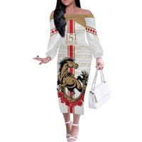 Personalized Kentucky Horse Race 151st Anniversary Family Matching Off The Shoulder Long Sleeve Dress and Hawaiian Shirt Race For The Roses Since 1875 LT9