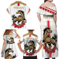 Personalized Kentucky Horse Race 151st Anniversary Family Matching Off Shoulder Maxi Dress and Hawaiian Shirt Race For The Roses Since 1875 LT9