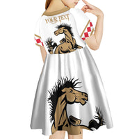 Personalized Kentucky Horse Race 151st Anniversary Kid Short Sleeve Dress Race For The Roses Since 1875 LT9