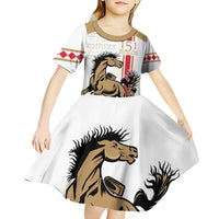 Personalized Kentucky Horse Race 151st Anniversary Kid Short Sleeve Dress Race For The Roses Since 1875 LT9