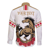 Personalized Kentucky Horse Race 151st Anniversary Long Sleeve Button Shirt Race For The Roses Since 1875 LT9
