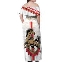 Personalized Kentucky Horse Race 151st Anniversary Off Shoulder Maxi Dress Race For The Roses Since 1875 LT9