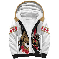 Personalized Kentucky Horse Race 151st Anniversary Sherpa Hoodie Race For The Roses Since 1875 LT9