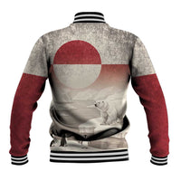 Greenland Flag Vintage Baseball Jacket Greenlander Flag With Polar Bear