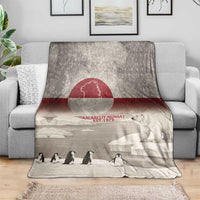 Greenland Flag Vintage Blanket Greenlander Flag With Polar Bear