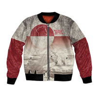 Greenland Flag Vintage Bomber Jacket Greenlander Flag With Polar Bear