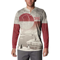 Greenland Flag Vintage Button Sweatshirt Greenlander Flag With Polar Bear