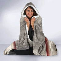 Greenland Flag Vintage Hooded Blanket Greenlander Flag With Polar Bear