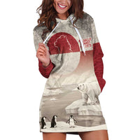 Greenland Flag Vintage Hoodie Dress Greenlander Flag With Polar Bear