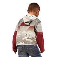 Greenland Flag Vintage Kid Hoodie Greenlander Flag With Polar Bear